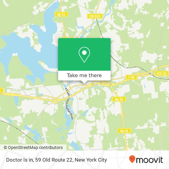 Doctor Is in, 59 Old Route 22 map