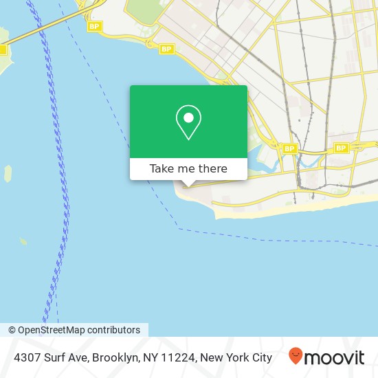 Mapa de 4307 Surf Ave, Brooklyn, NY 11224