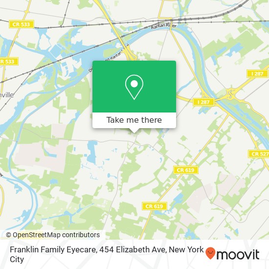 Franklin Family Eyecare, 454 Elizabeth Ave map