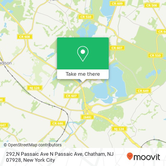 Mapa de 292,N Passaic Ave N Passaic Ave, Chatham, NJ 07928