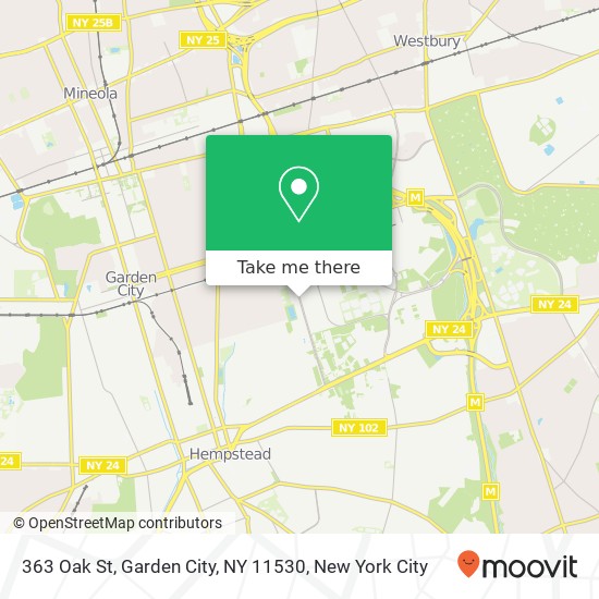 Mapa de 363 Oak St, Garden City, NY 11530