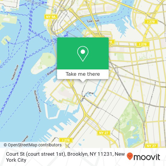 Mapa de Court St (court street 1st), Brooklyn, NY 11231