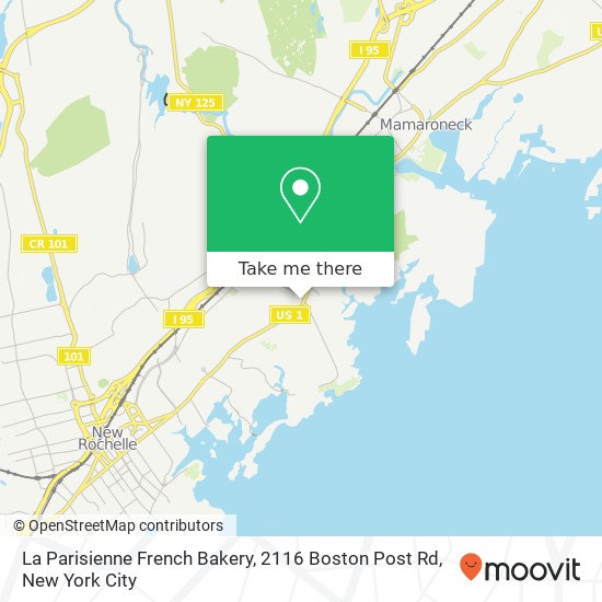 Mapa de La Parisienne French Bakery, 2116 Boston Post Rd