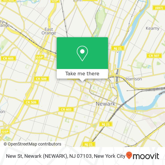 New St, Newark (NEWARK), NJ 07103 map