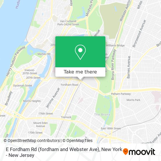 E Fordham Rd (fordham and Webster Ave) map
