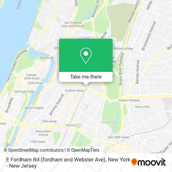 E Fordham Rd (fordham and Webster Ave) map