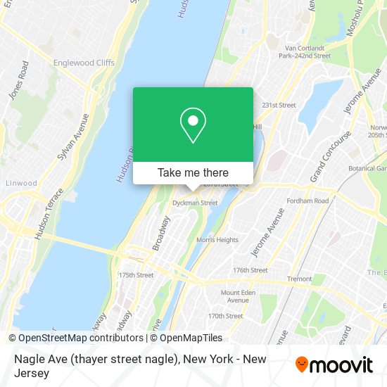 Nagle Ave (thayer street nagle) map