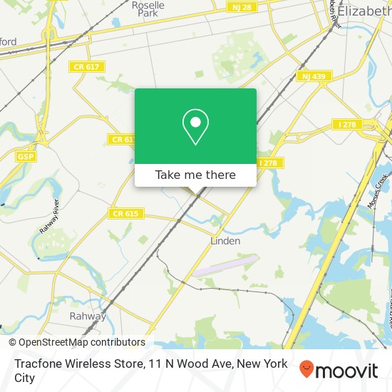 Tracfone Wireless Store, 11 N Wood Ave map