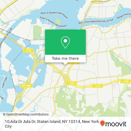 Mapa de 10,Ada Dr Ada Dr, Staten Island, NY 10314