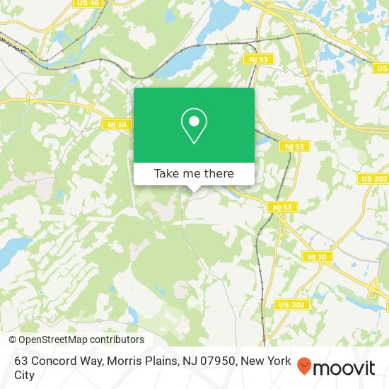 63 Concord Way, Morris Plains, NJ 07950 map