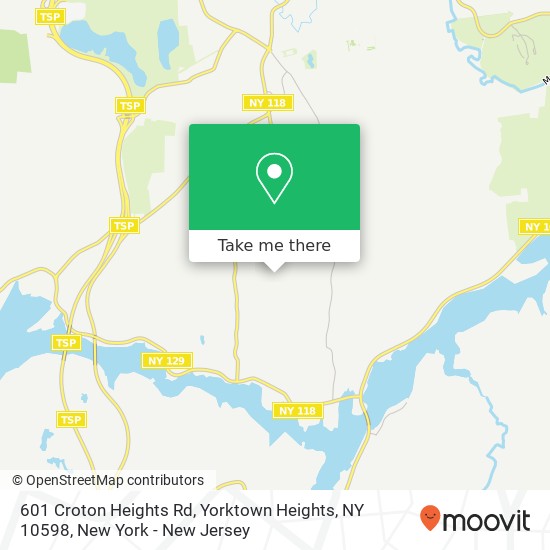 Mapa de 601 Croton Heights Rd, Yorktown Heights, NY 10598