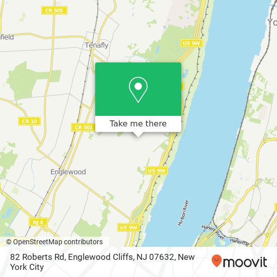 Mapa de 82 Roberts Rd, Englewood Cliffs, NJ 07632