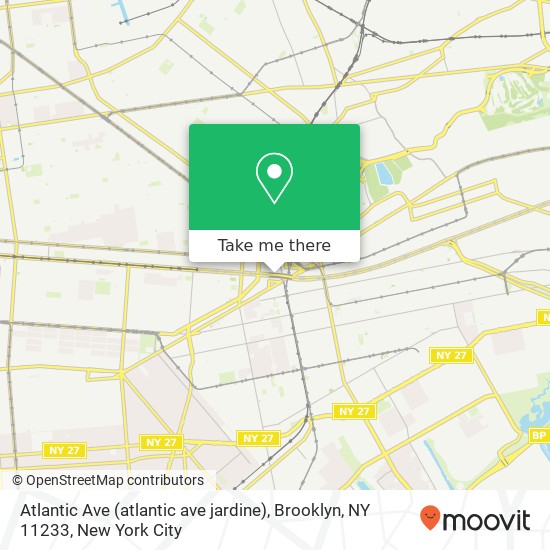 Mapa de Atlantic Ave (atlantic ave jardine), Brooklyn, NY 11233