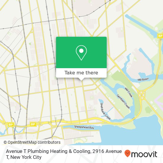 Avenue T Plumbing Heating & Cooling, 2916 Avenue T map