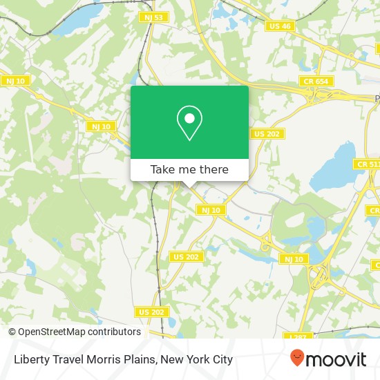 Liberty Travel Morris Plains map