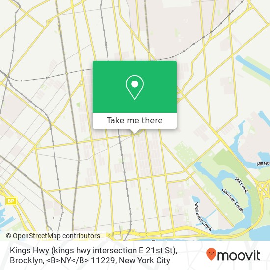 Kings Hwy (kings hwy intersection E 21st St), Brooklyn, <B>NY< / B> 11229 map