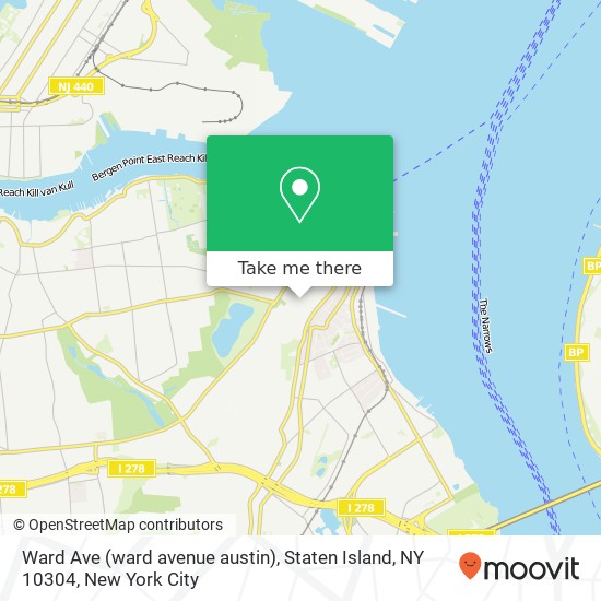 Ward Ave (ward avenue austin), Staten Island, NY 10304 map