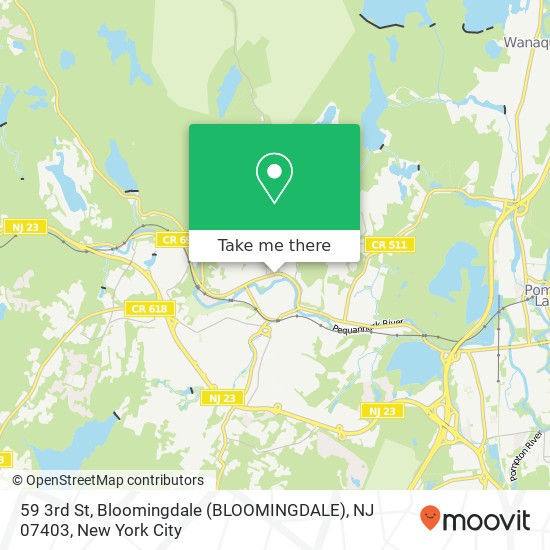 Mapa de 59 3rd St, Bloomingdale (BLOOMINGDALE), NJ 07403