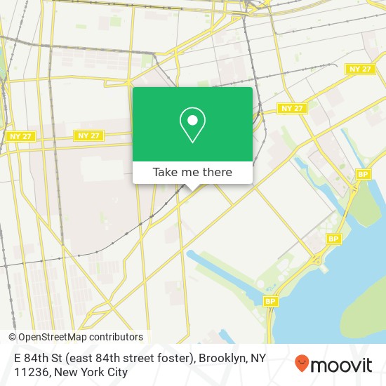E 84th St (east 84th street foster), Brooklyn, NY 11236 map