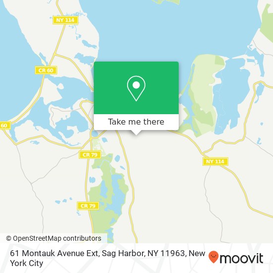 61 Montauk Avenue Ext, Sag Harbor, NY 11963 map