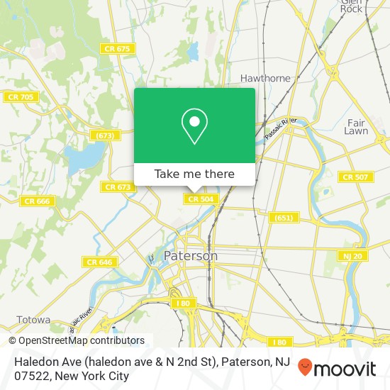 Haledon Ave (haledon ave & N 2nd St), Paterson, NJ 07522 map