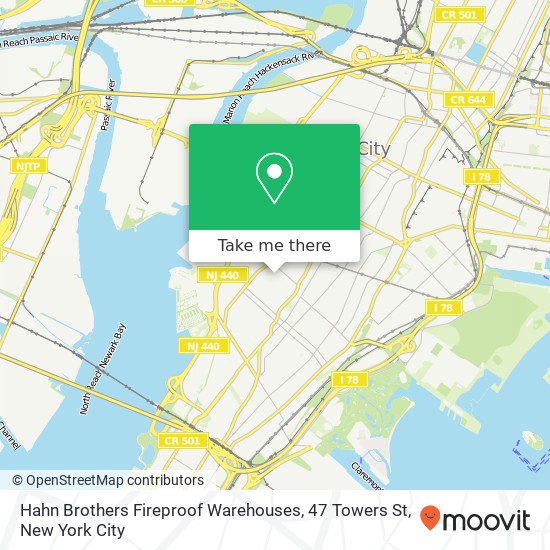 Mapa de Hahn Brothers Fireproof Warehouses, 47 Towers St