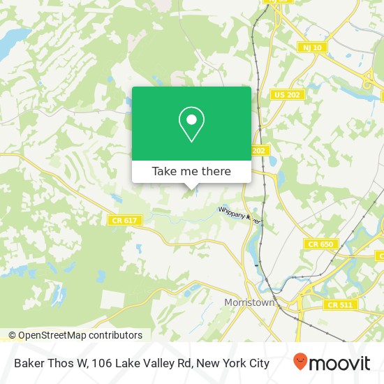 Mapa de Baker Thos W, 106 Lake Valley Rd