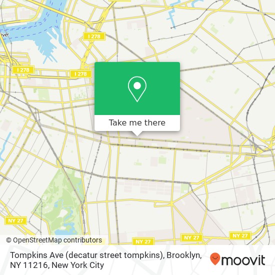 Tompkins Ave (decatur street tompkins), Brooklyn, NY 11216 map