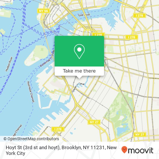 Mapa de Hoyt St (3rd st and hoyt), Brooklyn, NY 11231