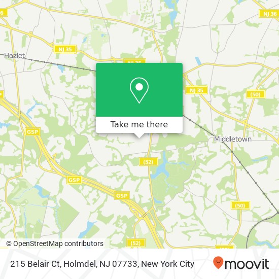 215 Belair Ct, Holmdel, NJ 07733 map