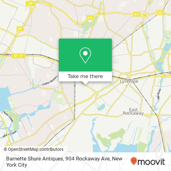 Mapa de Barnette Shure Antiques, 904 Rockaway Ave