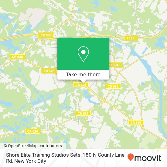 Mapa de Shore Elite Training Studios Sets, 180 N County Line Rd