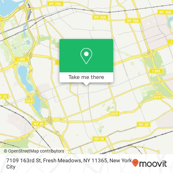 Mapa de 7109 163rd St, Fresh Meadows, NY 11365