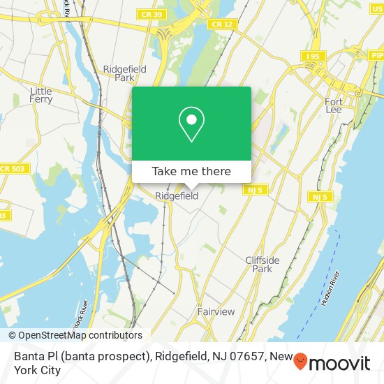 Mapa de Banta Pl (banta prospect), Ridgefield, NJ 07657