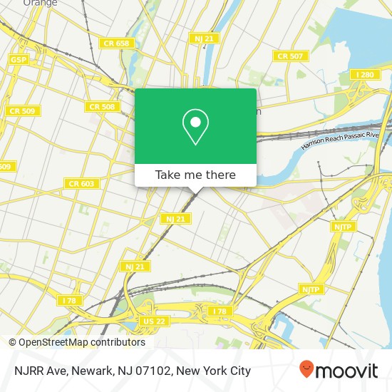 NJRR Ave, Newark, NJ 07102 map