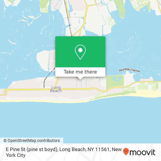 Mapa de E Pine St (pine st boyd), Long Beach, NY 11561