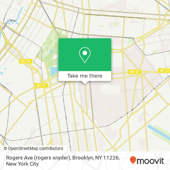 Mapa de Rogers Ave (rogers snyder), Brooklyn, NY 11226