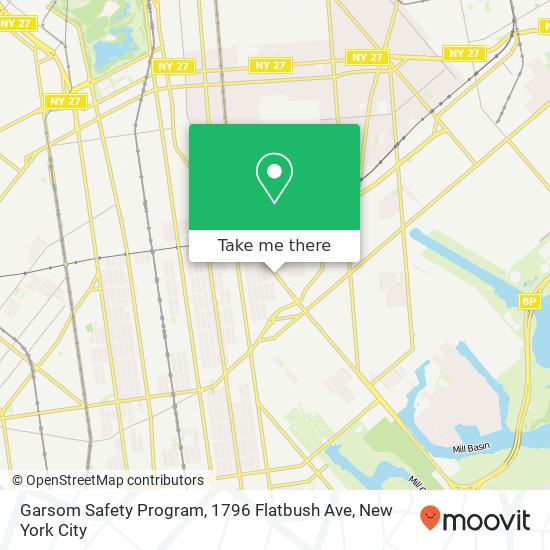 Mapa de Garsom Safety Program, 1796 Flatbush Ave