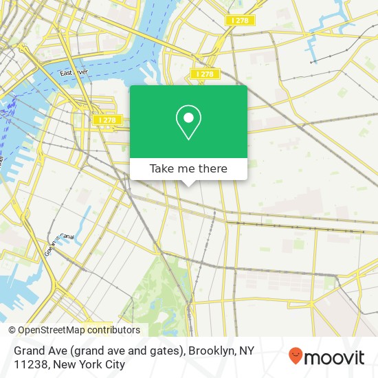 Mapa de Grand Ave (grand ave and gates), Brooklyn, NY 11238