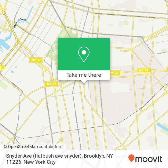 Mapa de Snyder Ave (flatbush ave snyder), Brooklyn, NY 11226