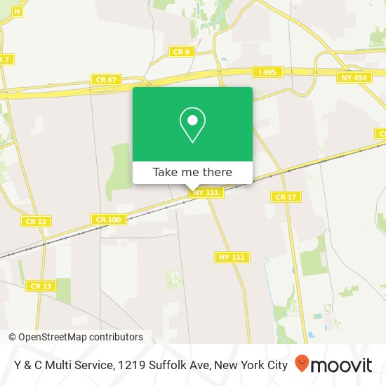 Mapa de Y & C Multi Service, 1219 Suffolk Ave