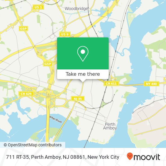 Mapa de 711 RT-35, Perth Amboy, NJ 08861