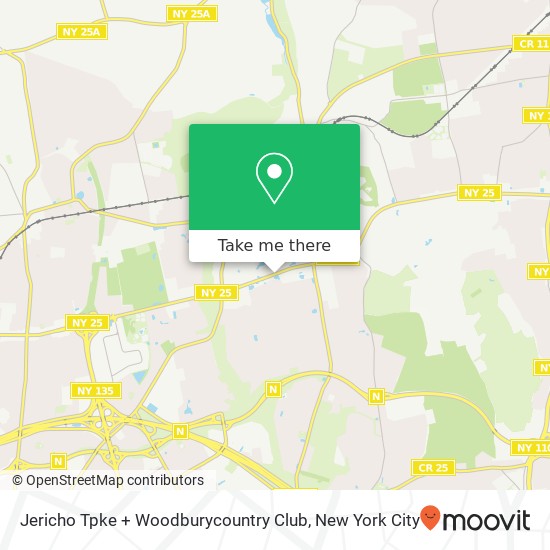 Jericho Tpke + Woodburycountry Club map