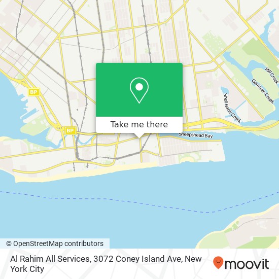 Mapa de Al Rahim All Services, 3072 Coney Island Ave