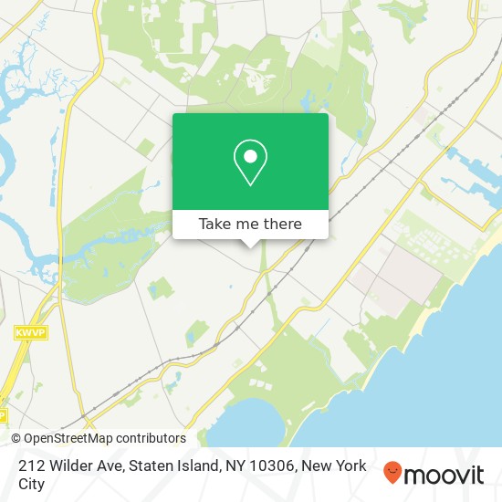 Mapa de 212 Wilder Ave, Staten Island, NY 10306