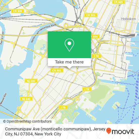 Communipaw Ave (monticello communipaw), Jersey City, NJ 07304 map