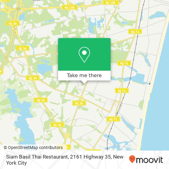 Siam Basil Thai Restaurant, 2161 Highway 35 map