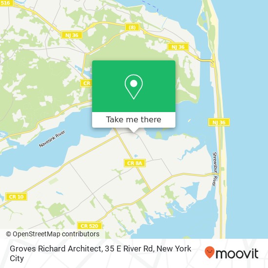 Mapa de Groves Richard Architect, 35 E River Rd