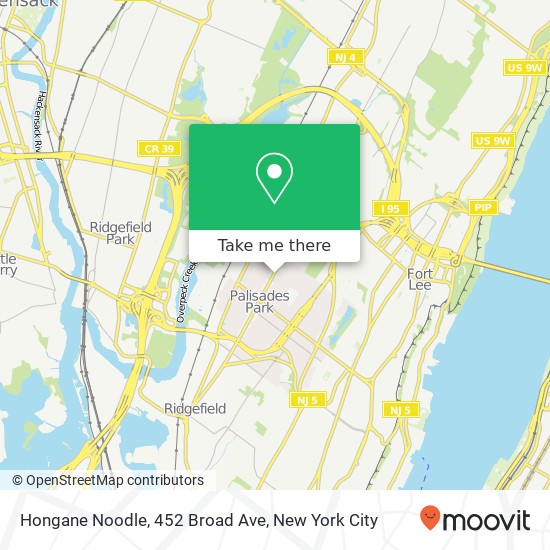 Mapa de Hongane Noodle, 452 Broad Ave