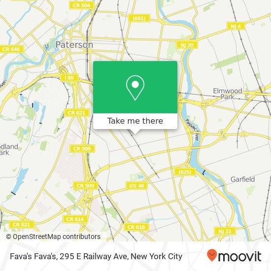 Mapa de Fava's Fava's, 295 E Railway Ave